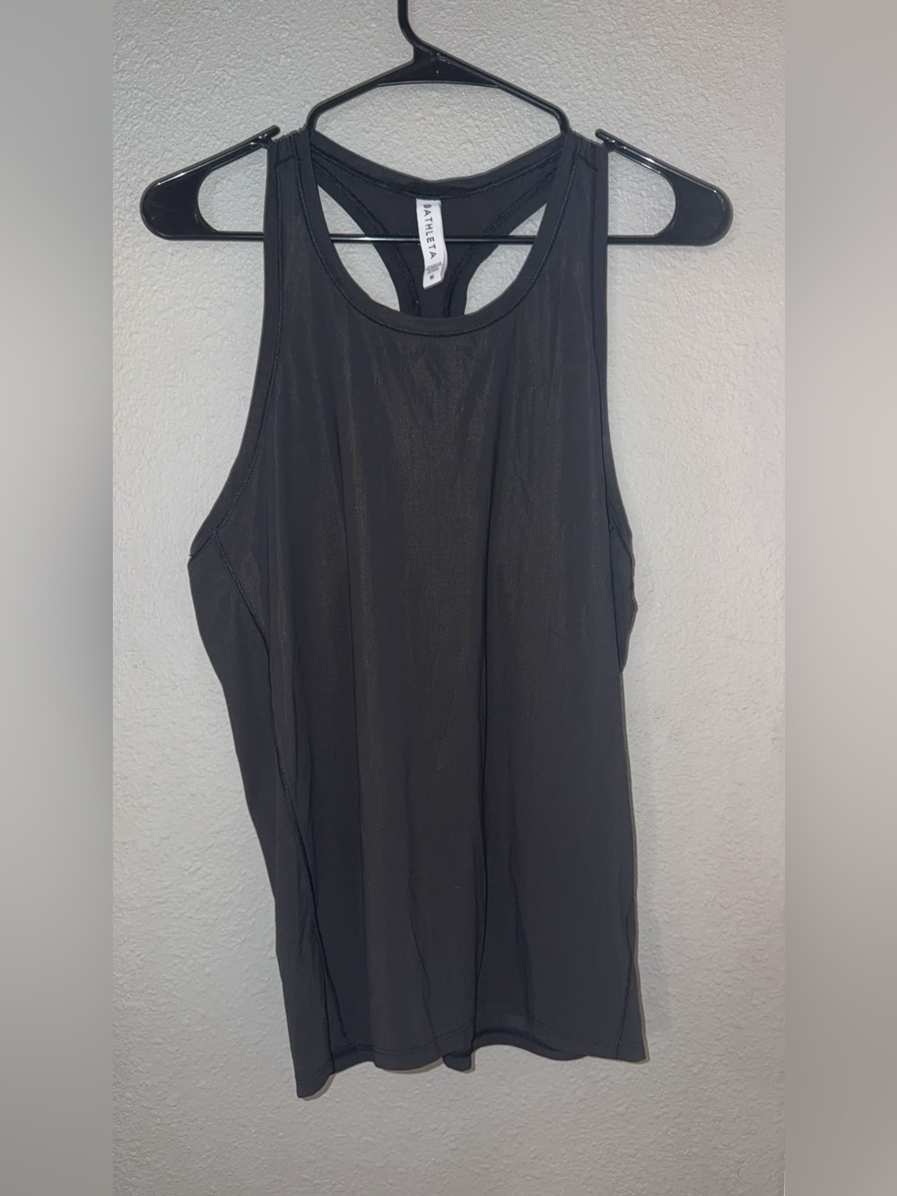 Athleta Charcoal Racerback Workout Tank